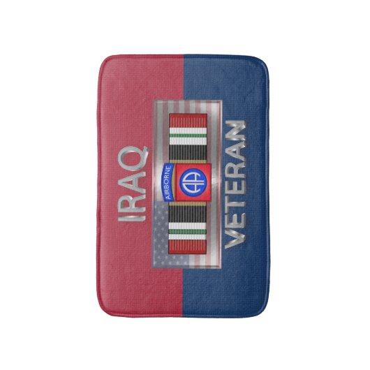 82e Airborne Division Irak Veteran Badmat (Voorkant Verticaal)