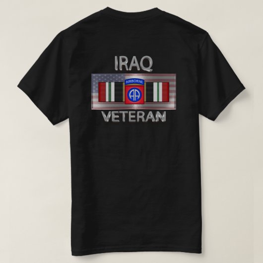 82e Airborne Division Irak Veteran T-shirt (Design achterkant)