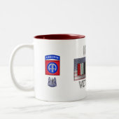 82e Airborne Division Irak Veteran Tweekleurige Koffiemok (Links)