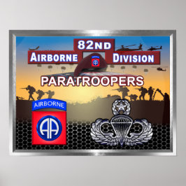 82e Airborne Division Jumpmaster Paratrooper Poster