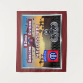 82e Airborne Division Jumpmaster Wings Wandkleed (Voorkant)