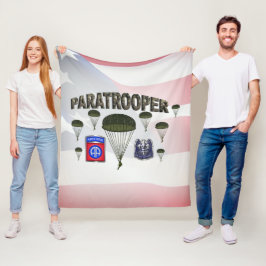 82e Airborne Division Paratrooper Fleece Deken