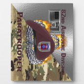 82e Airborne Division Paratrooper Fotoplaat (Voorkant)