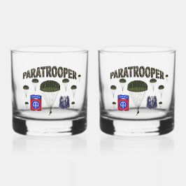 82e Airborne Division Paratrooper Whisky Glas