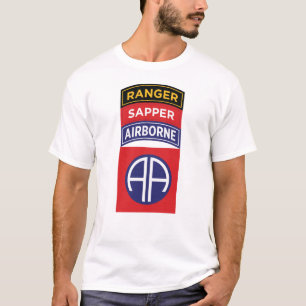 82e Airborne Division Sapper Ranger Service Badge T-shirt