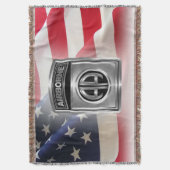 82e Airborne Division Silver Framed Design Deken (Voorkant Verticaal)