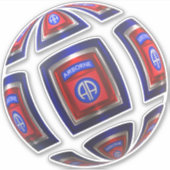 82e Airborne Division Worldwide Deployment Sticker (Voorkant)