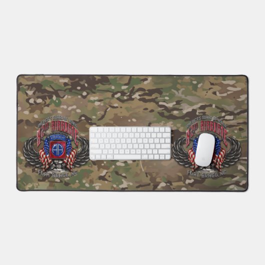 82e Airborne Fort Bragg Camo Desk Mat (Keyboard & Muis)