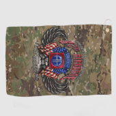 82e Airborne Fort Bragg Camo Golfhanddoek (Horizontaal)