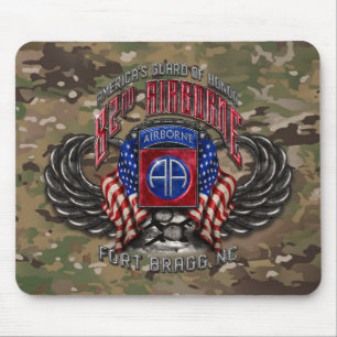 82e Airborne Fort Bragg Camo Mousepad Muismat