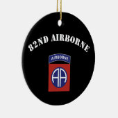 82e Airborne Insignia Keramisch Ornament (Rechts)