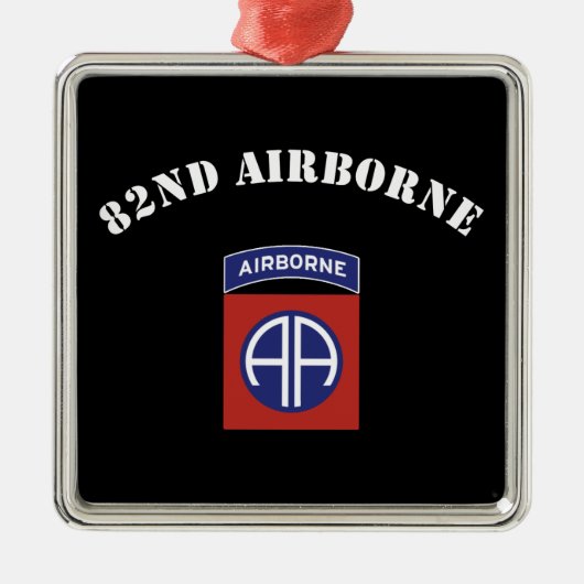 82e Airborne Insignia Metalen Ornament (Voorkant)