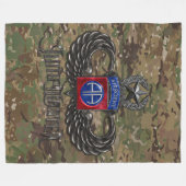 82e Airborne Jumpmaster Camo Fleece Deken (Voorkant (Horizontaal))