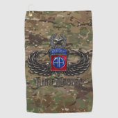 82e Airborne Jumpmaster Camo Golfhanddoek (Voorkant)