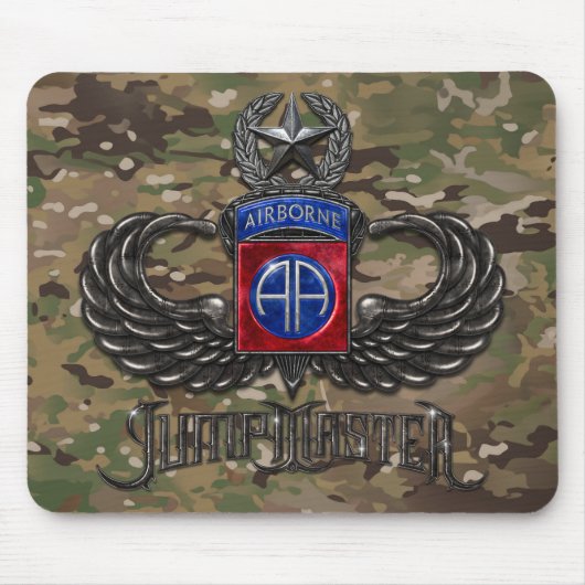 82e Airborne Jumpmaster Camo Mousepad Muismat (Voorkant)