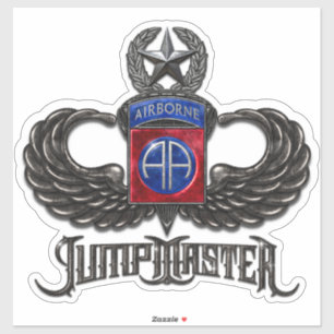 82e Airborne Jumpmaster Custom-Cut Vinyl Sticker