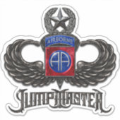 82e Airborne Jumpmaster Custom-Cut Vinyl Sticker (Voorkant)