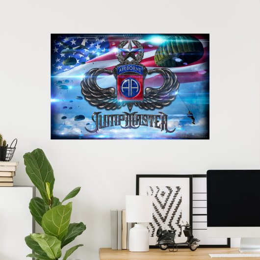 82e Airborne Jumpmaster Poster (Thuiskantoor)