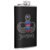 82e Airborne Jumpmaster Vinyl Verpakte Flask Heupfles (Rechts)