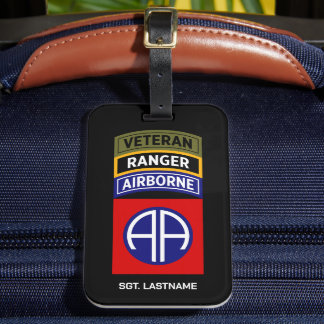 82e Airborne Ranger Veteraan Tab Patch Bagagelabel