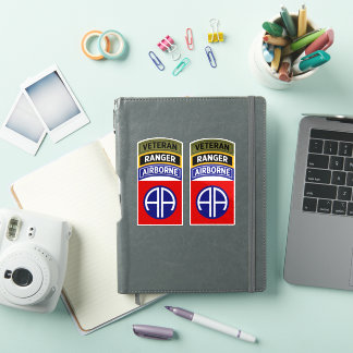 82e Airborne Ranger Veteraan Tab Patch Sticker
