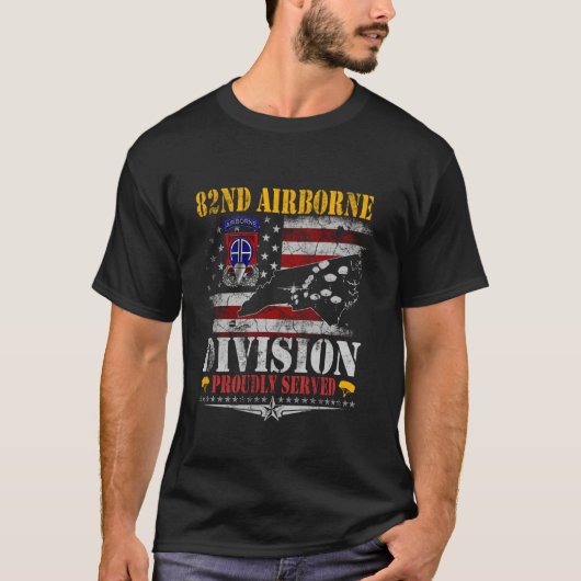 82e Airborne Veteran Paratrooper trots T-shirt (Voorkant)