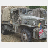 82e AIRBORNE WW II TRUCK Fleece Deken (Voorkant (Horizontaal))