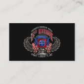 82e Airborne  Zwart Visitekaartje (Achterkant)