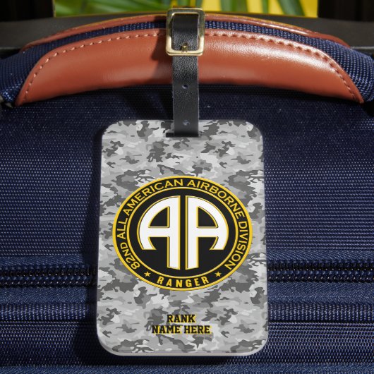 82e All American Airborne Ranger  Bagagelabel (Voorkant Insitu 2)