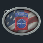 82e Amerikaanse vlag in de lucht Gesp<br><div class="desc">Show militaire trots en patriottisme met deze kenmerkende,  zeer gedetailleerde weergave van de iconische insigne van de 82e Luchtlandingsdivisie. Alleen beschikbaar op Zazzle!</div>