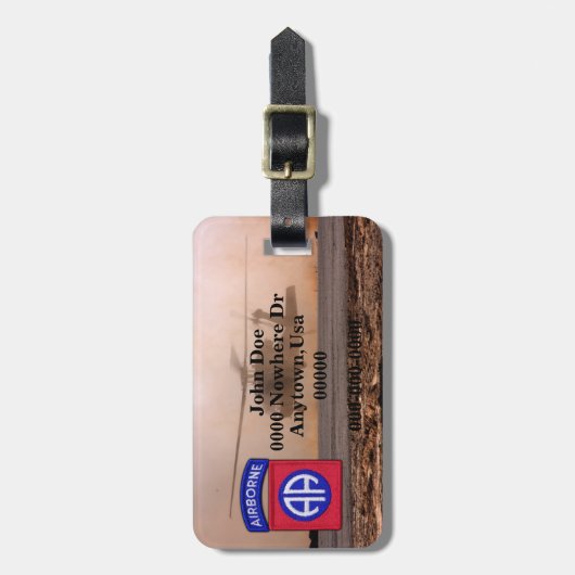 82e bagagelabel voor patches in de luchtafdeling (Voorkant verticaal)