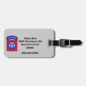 82e bagagelabel voor patches in de luchtafdeling (Voorkant horizontaal)