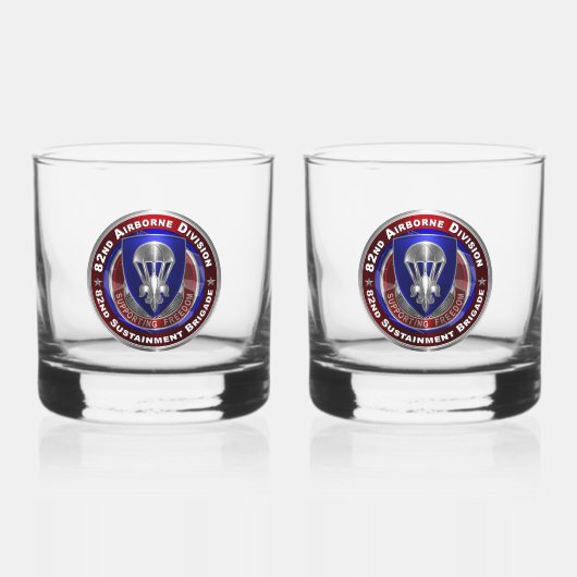 82e divisie Duurzaamheidsbrigade in de luchtvaart Whisky Glas (Voorkant)