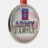 82e familie van de Airborne Division Army Metalen Ornament (Rechts)