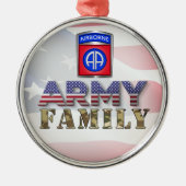 82e familie van de Airborne Division Army Metalen Ornament (Voorkant)