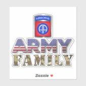 82e familie van de Airborne Division Army Sticker (Vel)