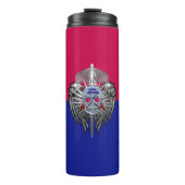 82e luchtdivisie Silver Airborne Skull Thermosbeker (Voorkant)