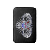 82e luchtdivisie "Verrijkte schedel" — Spronvleuge Badmat (Voorkant Verticaal)