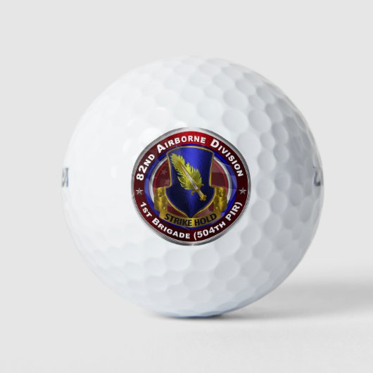 82e Luchtlandingsdivisie 1e Brigade 504e PIR Golfballen (Voorkant)