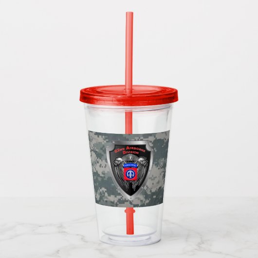 82e Luchtlandingsdivisie Acryl Drinkbeker (Voorkant)