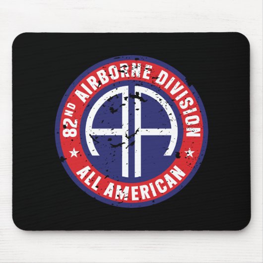 82e Luchtlandingsdivisie "All American" Grunge Muismat (Voorkant)