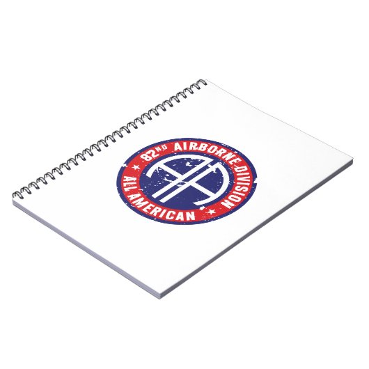 82e Luchtlandingsdivisie "All American" Grunge Notitieboek (Linkerzijde)