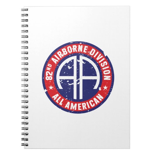82e Luchtlandingsdivisie "All American" Grunge Notitieboek (Voorkant)
