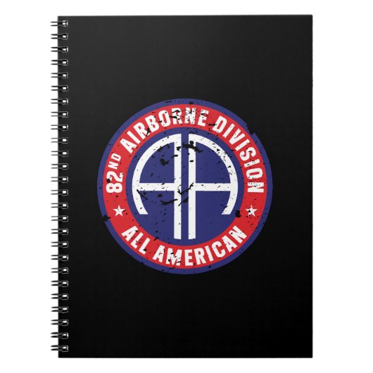 82e Luchtlandingsdivisie "All American" Grunge Notitieboek (Voorkant)