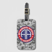 82e Luchtlandingsdivisie All American Personaliser Bagagelabel (Voorkant (verticaal))