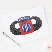 82e Luchtlandingsdivisie "All American" - RUSTIC Ovale Sticker (Envelop)