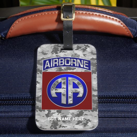 82e Luchtlandingsdivisie Alle Amerikaanse Bagagelabel (Voorkant Insitu 2)