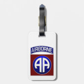 82e Luchtlandingsdivisie Alle Amerikaanse Gevechts Bagagelabel (Achterkant verticaal)