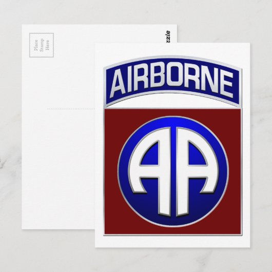 82e Luchtlandingsdivisie Alle Amerikaanse Gevechts Briefkaart (Voorkant / Achterkant)
