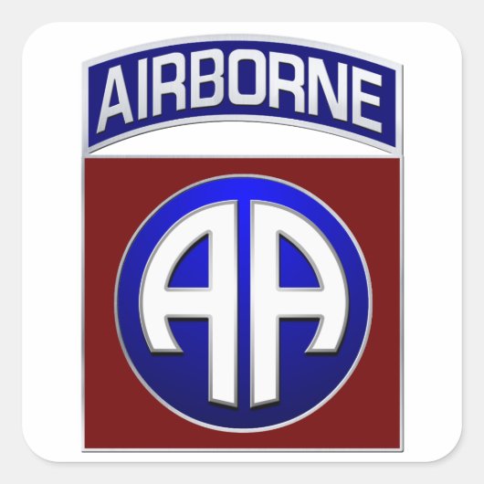 82e Luchtlandingsdivisie Alle Amerikaanse Gevechts Vierkante Sticker (Voorkant)